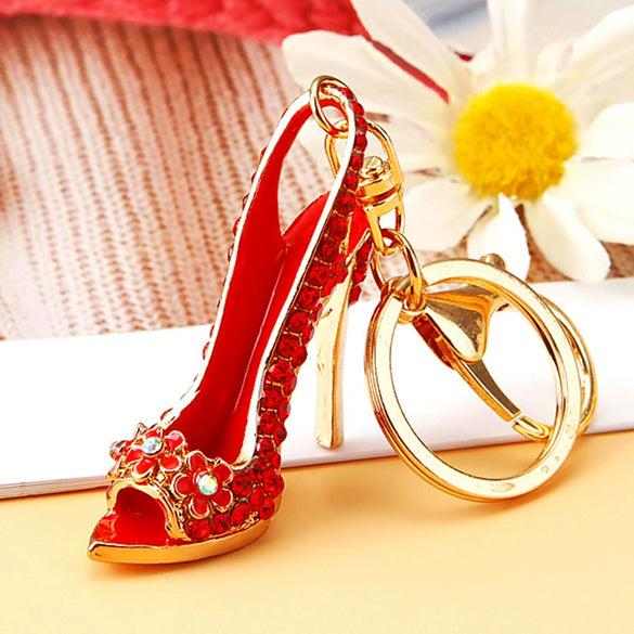 Metal Pearl Small Fragrant Style Key Chain Ring For Women As Bag Pendant