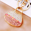 Metal Pearl Small Fragrant Style Key Chain Ring For Women As Bag Pendant
