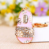 Metal Pearl Small Fragrant Style Key Chain Ring For Women As Bag Pendant