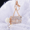 Metal Pearl Small Fragrant Style Key Chain Ring For Women As Bag Pendant