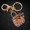 Metal Pearl Small Fragrant Style Key Chain Ring For Women As Bag Pendant