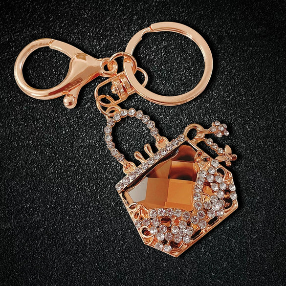 Metal Pearl Small Fragrant Style Key Chain Ring For Women As Bag Pendant
