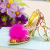 Metal Pearl Small Fragrant Style Key Chain Ring For Women As Bag Pendant