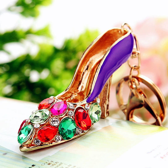 Metal Pearl Small Fragrant Style Key Chain Ring For Women As Bag Pendant