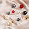 Metal Pearl Zircon Flower Collar Pin Brooch With Electroplating