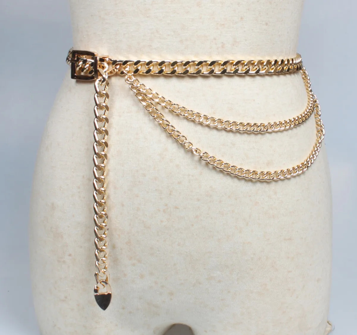 Metal Pendant Pin Buckle Thick Waist Chain Belt Wholesale Nihaojewelry