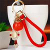 Metal Persimmon Shaped Women's Pastoral Style Car Keychain And Bag Pendant