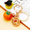 Metal Persimmon Shaped Women's Pastoral Style Car Keychain And Bag Pendant