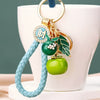 Metal Persimmon Shaped Women's Pastoral Style Car Keychain And Bag Pendant
