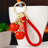 Metal Persimmon Shaped Women's Pastoral Style Car Keychain And Bag Pendant