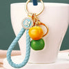 Metal Persimmon Shaped Women's Pastoral Style Car Keychain And Bag Pendant