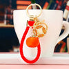 Metal Persimmon Shaped Women's Pastoral Style Car Keychain And Bag Pendant