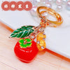 Metal Pineappleshaped Keychain Pendant With Diamond Encrustment For Women