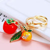 Metal Pineappleshaped Keychain Pendant With Diamond Encrustment For Women