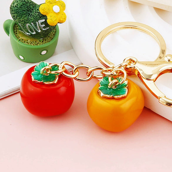 Metal Pineappleshaped Keychain Pendant With Diamond Encrustment For Women