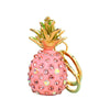 Metal Pineappleshaped Keychain Pendant With Diamond Encrustment For Women
