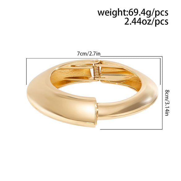 Metal Pleated Open Bracelet For Women With Liquid Metal And Imitation Pearl In Ins Style Electroplated