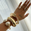 Metal Pleated Open Bracelet For Women With Liquid Metal And Imitation Pearl In Ins Style Electroplated