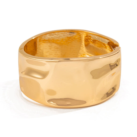 Metal Pleated Punk Geometric Electroplated Bracelet For Women