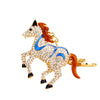 Metal Pony Rhinestone Key Chain For Women As Gift