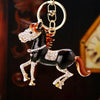 Metal Pony Rhinestone Key Chain For Women As Gift