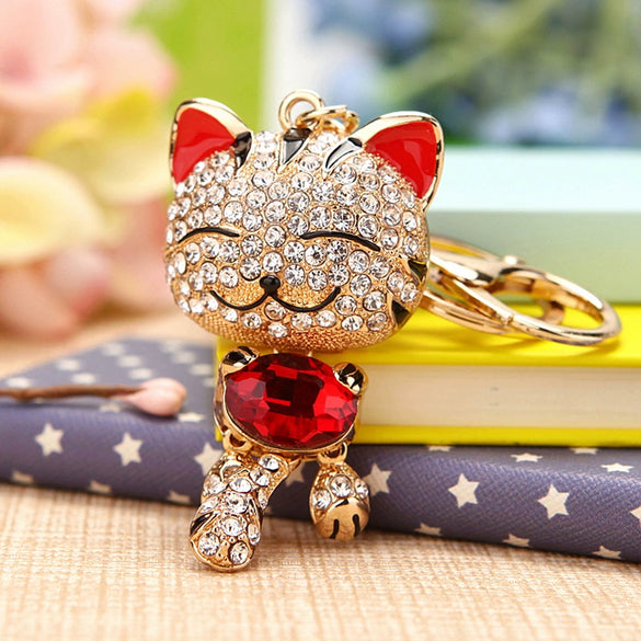 Metal Pony Rhinestone Key Chain For Women As Gift