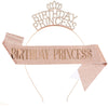 Metal Princess Crown Headband Shoulder Strap Etiquette Belt Hair Accessories Semimanual Semimechanical