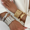 Metal Punk Style Geometric Pattern Electroplated Women's Bracelet