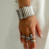Metal Punk Style Geometric Pattern Electroplated Women's Bracelet
