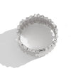 Metal Punk Style Vertical Pattern Spring Bracelet For Women With Electroplating