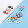 Metal Resin Beads Handmade Jewelry Accessories With Engraved Eternal Flower Totem Pattern Electroplating Process