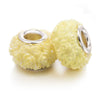 Metal Resin Beads Handmade Jewelry Accessories With Engraved Eternal Flower Totem Pattern Electroplating Process