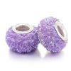 Metal Resin Beads Handmade Jewelry Accessories With Engraved Eternal Flower Totem Pattern Electroplating Process