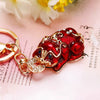 Metal Resin Keychain Diamondencrusted Princess Pumpkin Car Shape Cute Creative Pendant For Women