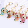 Metal Rhinestone Koala Bear Car Key Chain And Women's Bag Pendant