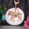 Metal Rhinestone Pumpkin Car Keychain Cute Creative Bag Pendant Female Plush Gift