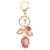 Metal Rhinestone Tulip Women's Keychain Plush Ball Bag Pendant
