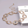 Metal Ring Belt Waist Chain Body Chain With Cross Shape And Embossing Electroplating Treatment In Punk Personality Hiphop Niche Style