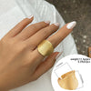 Metal Ring Women's Alloy Geometric Flower Style Electroplating Hand Ornament