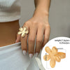 Metal Ring Women's Alloy Geometric Flower Style Electroplating Hand Ornament