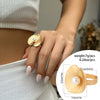 Metal Ring Women's Alloy Geometric Flower Style Electroplating Hand Ornament
