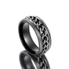 Metal Rotatable Ring Stainless Steel Geometric Hip Hop Style Electroplating