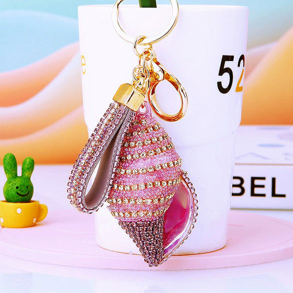 Metal Shell Conch Key Chain Pendant For Men And Women