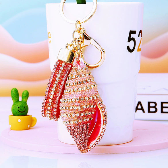 Metal Shell Conch Key Chain Pendant For Men And Women