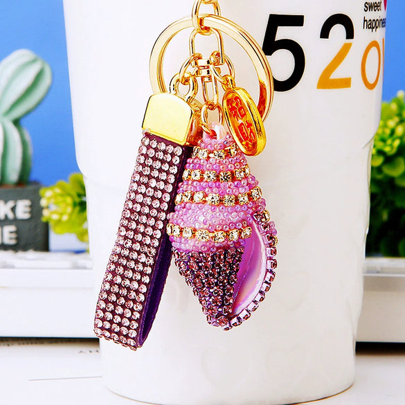 Metal Shell Conch Key Chain Pendant For Men And Women