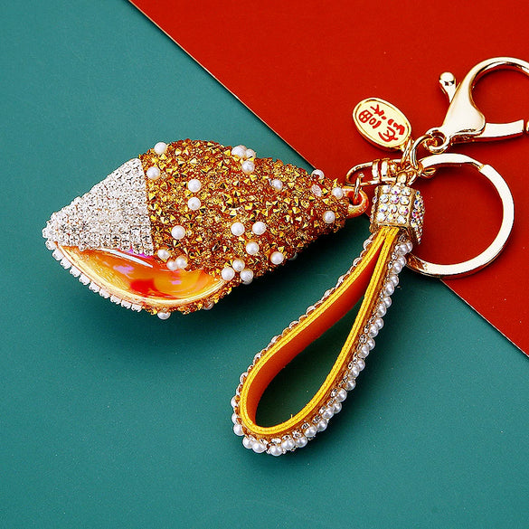 Metal Shell Conch Key Chain Pendant For Men And Women