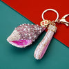 Metal Shell Pearl Conch Car Keychain With Diamond Encrustment For Men And Women As Bag Pendant And Gift