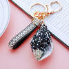 Metal Shell Pearl Conch Car Keychain With Diamond Encrustment For Men And Women As Bag Pendant And Gift
