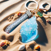 Metal Shell Pearl Conch Car Keychain With Diamond Encrustment For Men And Women As Bag Pendant And Gift