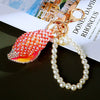 Metal Shell Pearl Conch Car Keychain With Diamond Encrustment For Men And Women As Bag Pendant And Gift